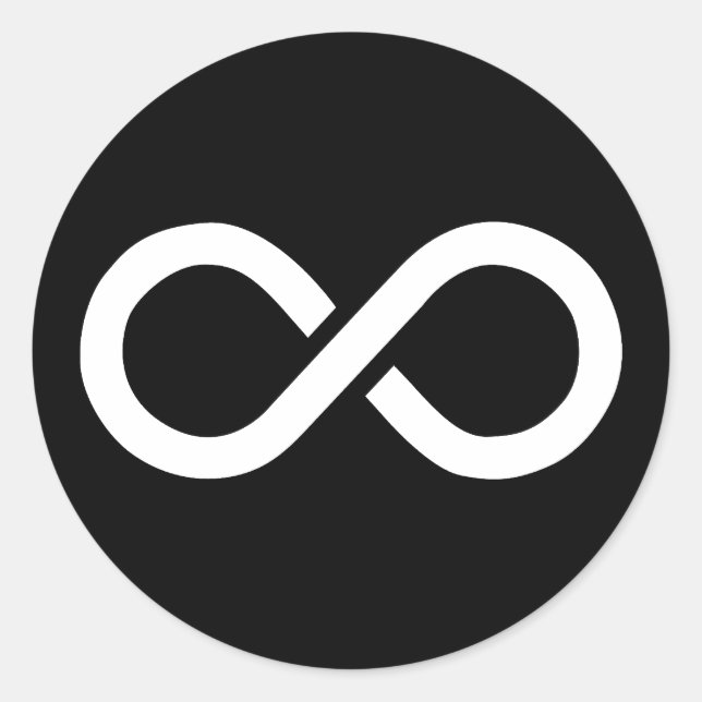Sticker Rond Idéologie de l'infini (Devant)
