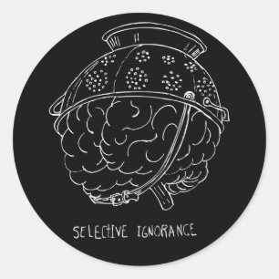 Sticker Rond Ignorance Sélective