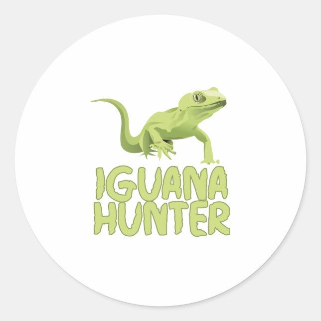 Sticker Rond Iguana Hunter (Devant)