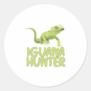 Sticker Rond Iguana Hunter