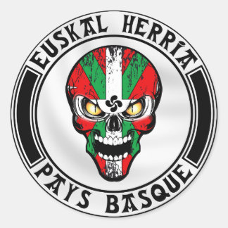 Sticker Rond Ikurriña skull