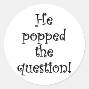 Sticker Rond Il a posé la question !