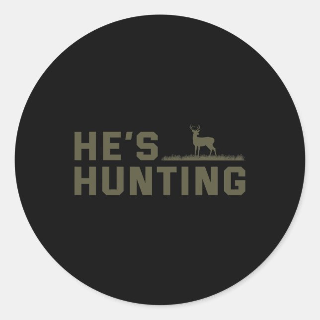 Sticker Rond Il chasse (Devant)