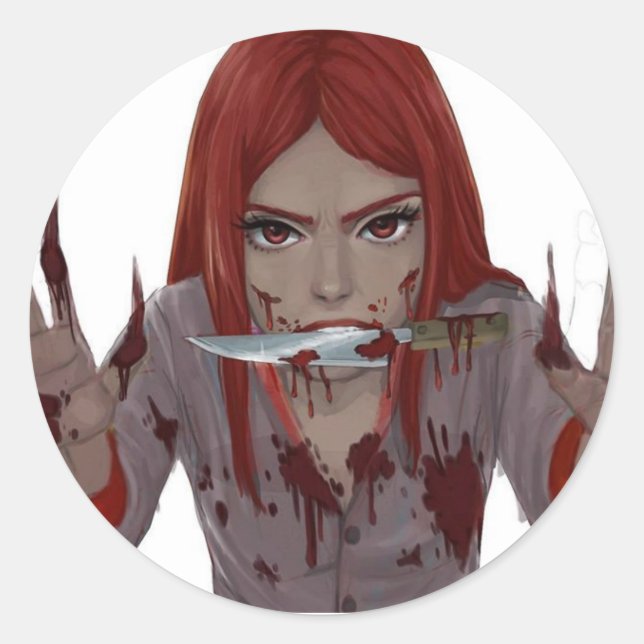 Sticker Rond Il enrage (Devant)