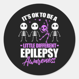 Sticker Rond Il Est Ok D'Être Un Peu Différent Sensibilisation