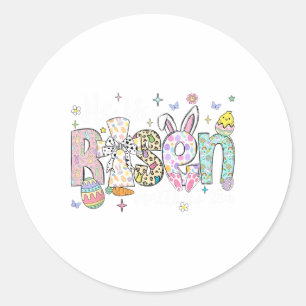 Sticker Rond Il Est Ressuscité Jésus Chrétien Joyeux Enfant De
