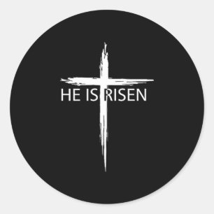 Sticker Rond Il est ressuscité pocket christian pâques jésus re