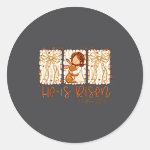 Sticker Rond Il est Rizzin Jésus pour les enfants filles garçon