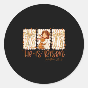Sticker Rond Il est rizzin jésus pour les filles garçons femmes
