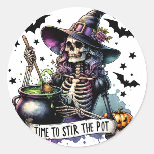 Sticker Rond Il est temps de remuer le pot