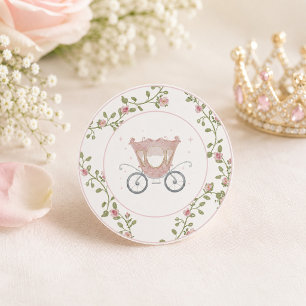 Sticker Rond Il était une fois Princesse Rose porteuse 1ère