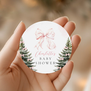 Sticker Rond Il fait froid à l'extérieur du Baby shower de la B