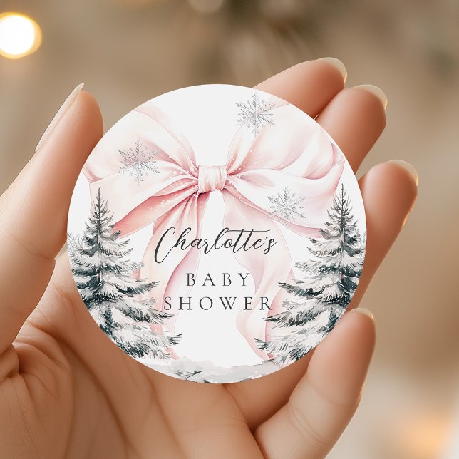 Sticker Rond Il fait froid à l'extérieur du Baby shower de la B (Créateur téléchargé)