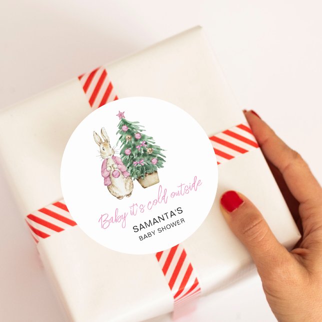 Sticker Rond Il fait froid dehors (Créateur téléchargé)