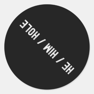 Sticker Rond Il Le Trou Cool Pour Fête des pères Et Hommes Anni