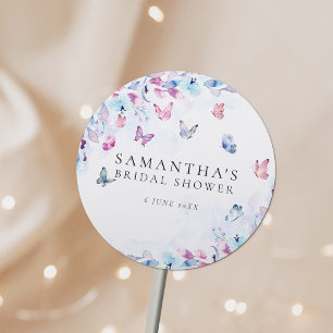 Sticker Rond Il Me Donne Fête des mariées Aux Papillons