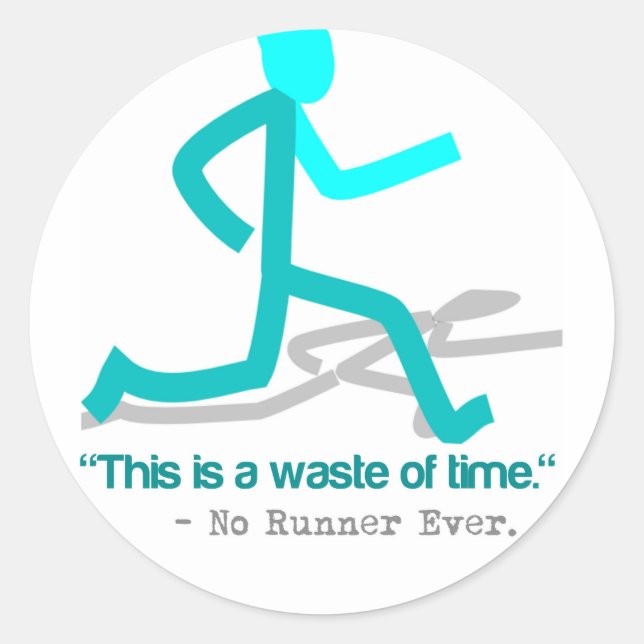 Sticker Rond Il N'A Jamais Dit Aucun Coureur (Devant)