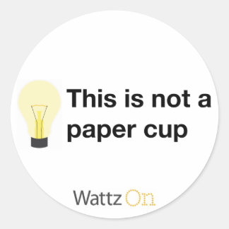 Sticker Rond Il ne s'agit pas d'une tasse de papier (autocollan