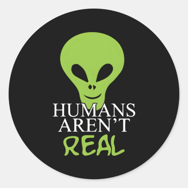 Sticker Rond Il N'Est Pas Réel (Devant)
