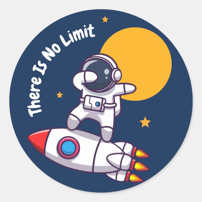 Sticker Rond Il N'Y A Aucune Limite (Devant)