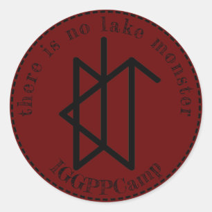 Sticker Rond Il n'y a pas de monstre IGGPPCamp Lake