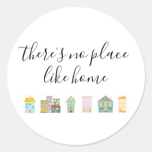 Sticker Rond Il n'y a pas d'endroit comme Home Realtor (Devant)