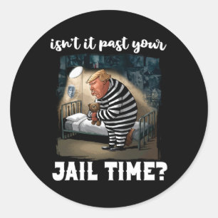 Sticker Rond Il Passe Votre Temps De Prison Drôle Comédie Anti-