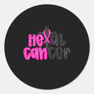 Sticker Rond Il peut guérir le cancer Croire en Dieu Chrétien S