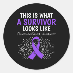 Sticker Rond Il S'Agit De La Sensibilisation Au Cancer Du Pancr