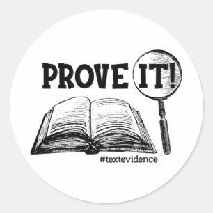 Sticker Rond Il Texte Preuves Drôle Test Jour Cadeaux Pour Ense