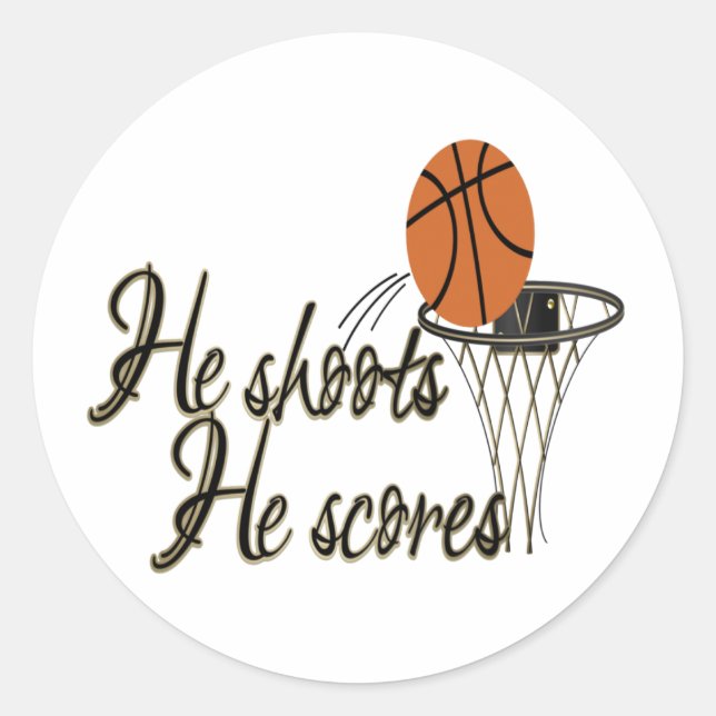 Sticker Rond Il Tire...Il Scores (Devant)