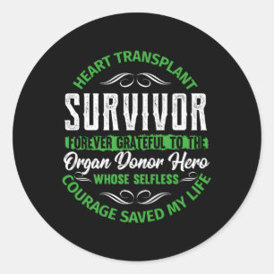 Sticker Rond Il Transplante le survivant pour toujours don d'or