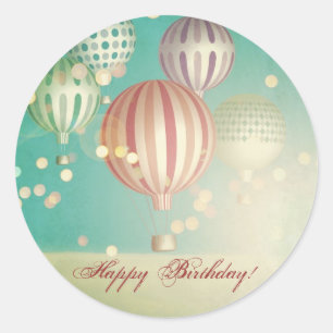 Sticker Rond Il y a magique dans le ciel - joyeux anniversaire