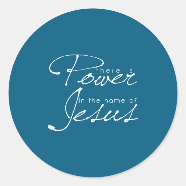 Sticker Rond Il y a Wer dans le nom de Jésus chrétien  (Devant)