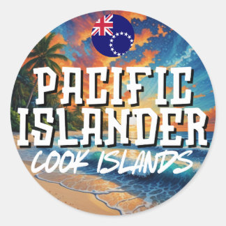 Sticker Rond Île Cook Pacifique