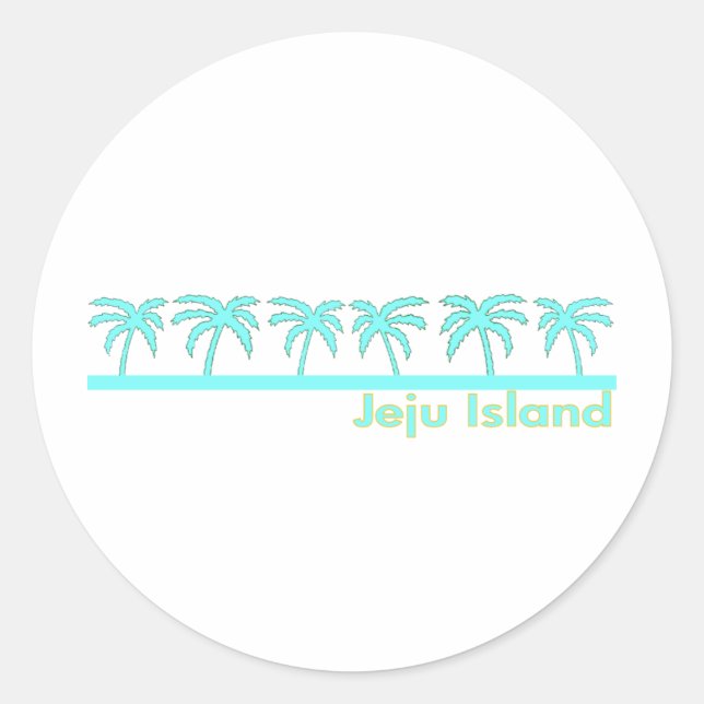 Sticker Rond Île de Jeju, Corée du Sud (Devant)