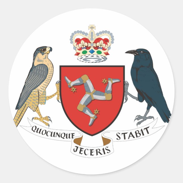 Sticker Rond île de l'emblème de l'homme (Devant)