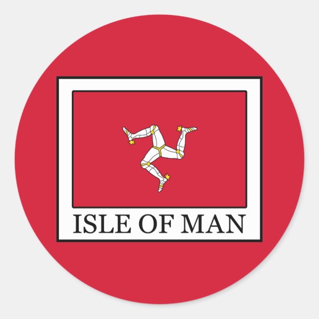 Sticker Rond Île de Man (Devant)