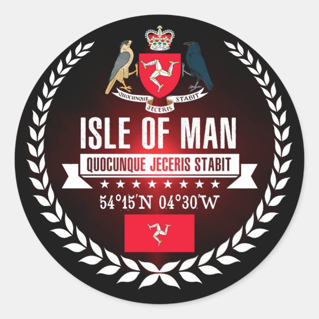 Sticker Rond Île de Man (Devant)