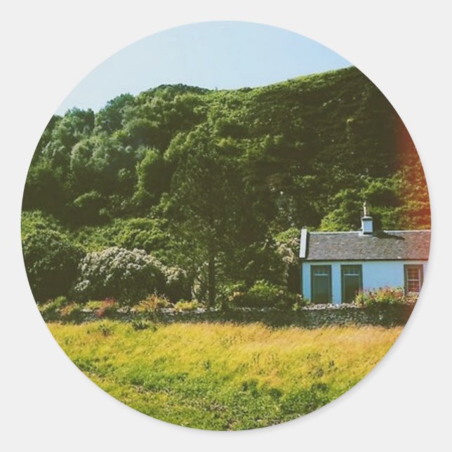 Sticker Rond Île de Mull, Hébrides intérieures, Écosse (Devant)