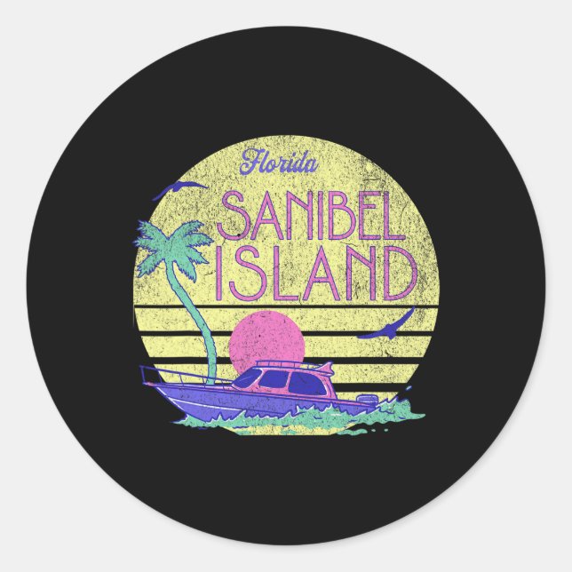 Sticker Rond Île de Sanibel _1  (Devant)