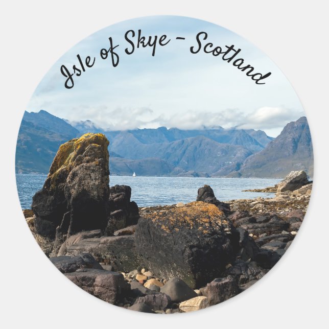 Sticker Rond Île de Skye - Ecosse, Royaume-Uni (Devant)