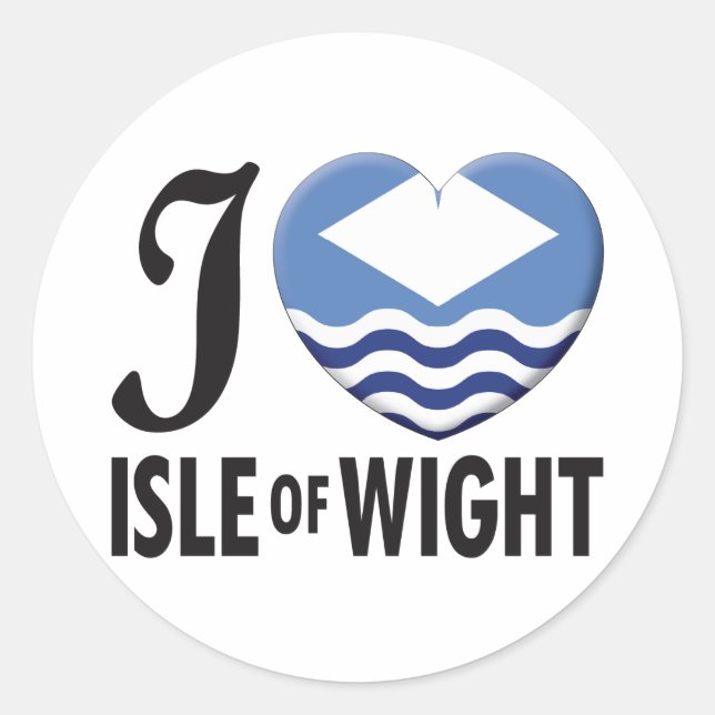 Sticker Rond Île de Wight Love (Devant)