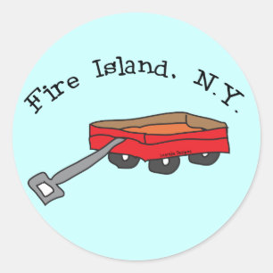 Sticker Rond Île Fire