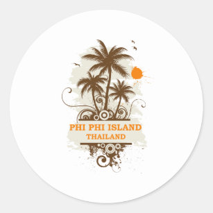 Sticker Rond Île Thaïlande de phi de phi