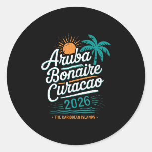 Sticker Rond Îles Abc Aru Bonaire Curaçao Croisière Vacances 20