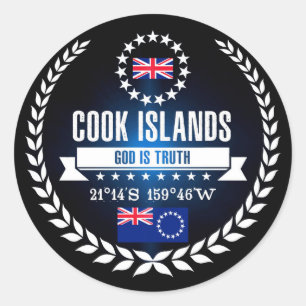 Sticker Rond Îles Cook