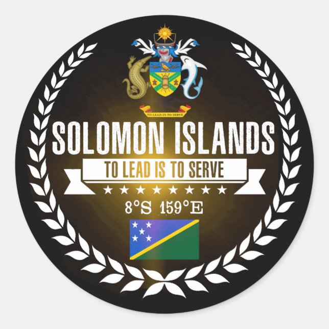 Sticker Rond Îles Salomon (Devant)