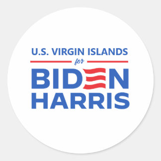 Sticker Rond Îles Vierges américaines pour Biden Harris