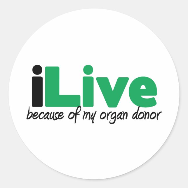 Sticker Rond iLive Transplant (Devant)